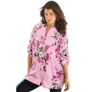 English Floral Big Shirt